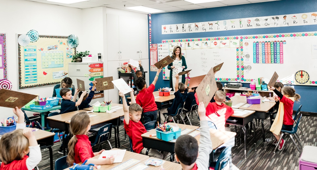 children in a classroom
