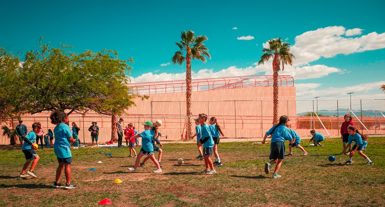 children outside playing